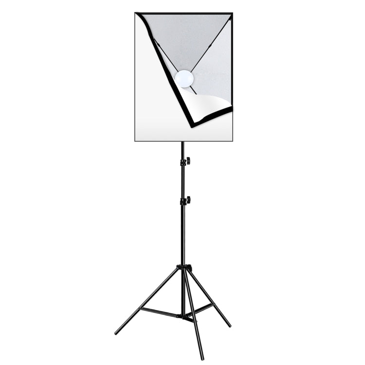 PULUZ 50x70cm Studio Softbox + 2m Tripod Mount + Single E27 30W 5700K White Light LED Bulb Photography Kit, Single Bulb EU Plug, Single Bulb US Plug