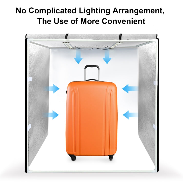 PULUZ 80cm Folding Portable 80W 9050LM White Light Photo Lighting Studio Shooting Tent Box Kit with 3 Colors (Black, White, Orange) Backdrops, 80cm Box(US), 80cm Box(EU), 80cm Box(AU), 80cm Box(UK)