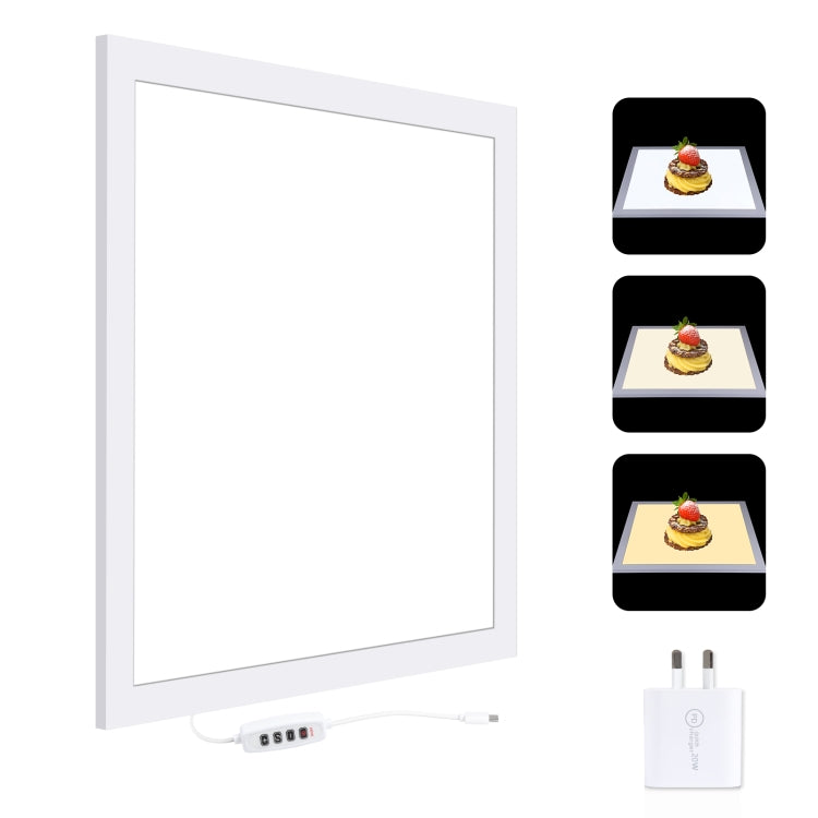 PULUZ 1000LM LED Acrylic No Polar Dimming Shadowless Light Pad with Switch for 40cm Photo Studio Box, Light(US), Light(UK), Light(EU), Light(AU)