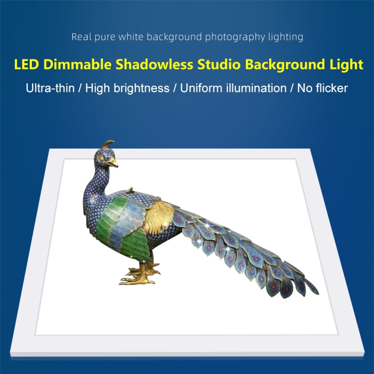 PULUZ 1000LM LED Acrylic No Polar Dimming Shadowless Light Pad with Switch for 40cm Photo Studio Box, Light(US), Light(UK), Light(EU), Light(AU)