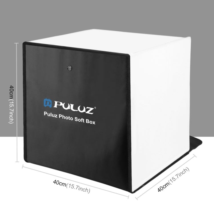 PULUZ 40cm Photo Softbox Portable Folding Studio Shooting Tent Box Kits with 5 Colors Backdrops (Red, Yellow, Blue, White, Black), Size: 40cm x 40cm x 40cm, Softbox