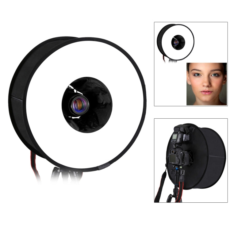 PULUZ 45cm Round Style Macro and Portrait Softbox SpeedLite Flash Light Foldable Diffuser, 45cm Round(US), 45cm Round