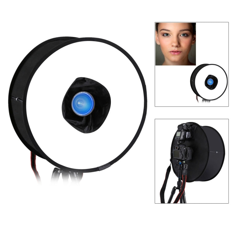 PULUZ 45cm Round Style Macro and Portrait Softbox SpeedLite Flash Light Foldable Diffuser, 45cm Round(US), 45cm Round