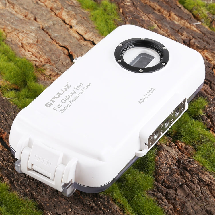 PULUZ 40m/130ft Waterproof Diving Case for Galaxy S9+, Photo Video Taking Underwater Housing Cover, Only Support Android 8.0.0 or below, For Galaxy S9+(W)