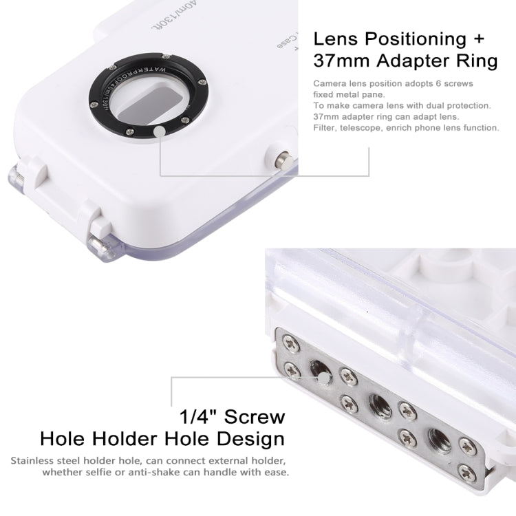 PULUZ 40m/130ft Waterproof Diving Case for Galaxy S9+, Photo Video Taking Underwater Housing Cover, Only Support Android 8.0.0 or below, For Galaxy S9+(W)
