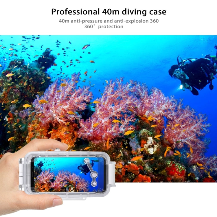 PULUZ 40m/130ft Waterproof Diving Case for Galaxy S9+, Photo Video Taking Underwater Housing Cover, Only Support Android 8.0.0 or below, For Galaxy S9+(W)