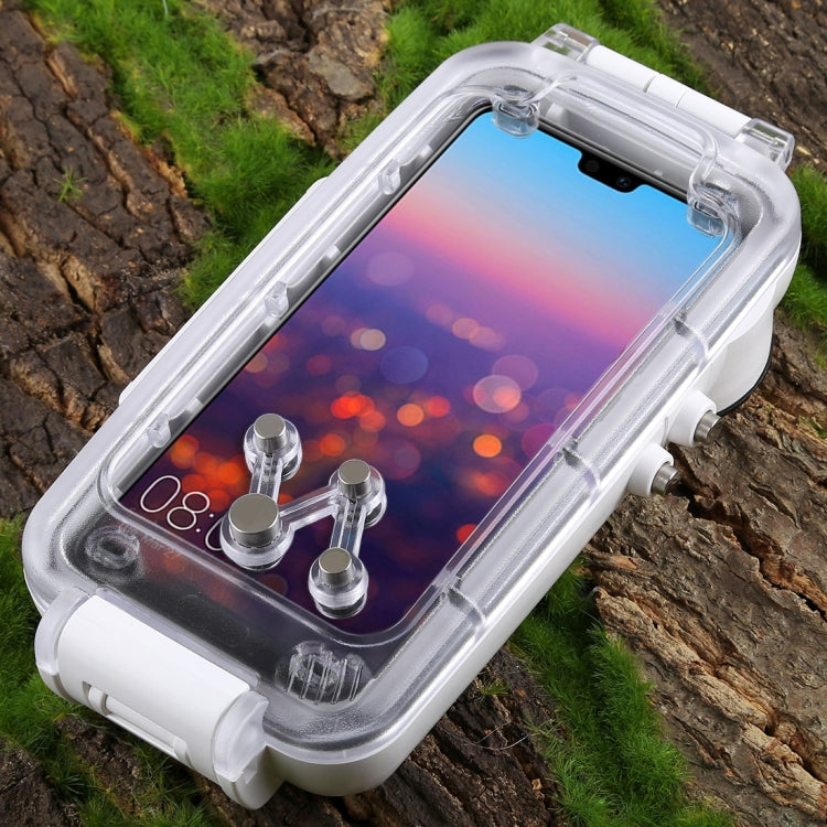 PULUZ 40m/130ft Waterproof Diving Case for Huawei P20 Pro, Photo Video Taking Underwater Housing Cover, For Huawei P20 Pro(W), For Huawei P20 Pro(B)