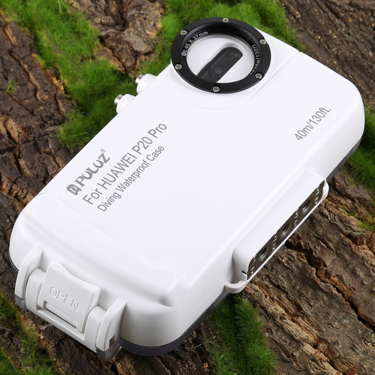 PULUZ 40m/130ft Waterproof Diving Case for Huawei P20 Pro, Photo Video Taking Underwater Housing Cover, For Huawei P20 Pro(W), For Huawei P20 Pro(B)