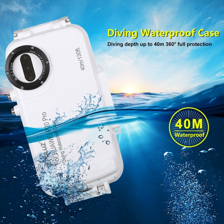 PULUZ 40m/130ft Waterproof Diving Case for Huawei P20 Pro, Photo Video Taking Underwater Housing Cover, For Huawei P20 Pro(W), For Huawei P20 Pro(B)