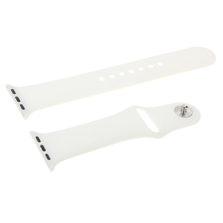 For Apple Watch Sport 42mm High-performance Longer Rubber Sport Watch Band with Pin-and-tuck Closure