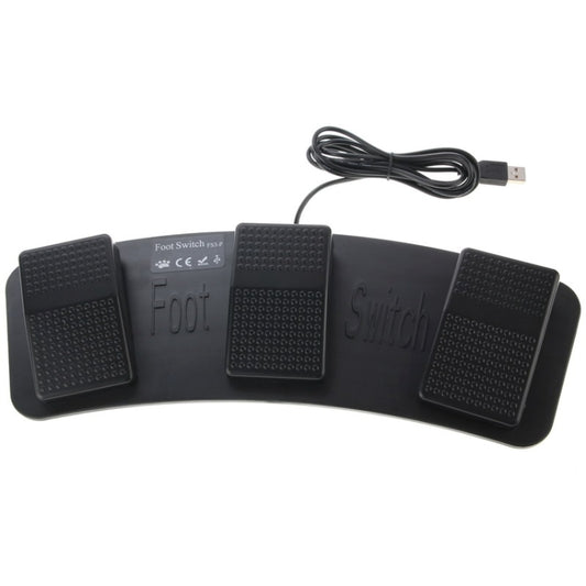 PC USB Triple Action Foot Switch