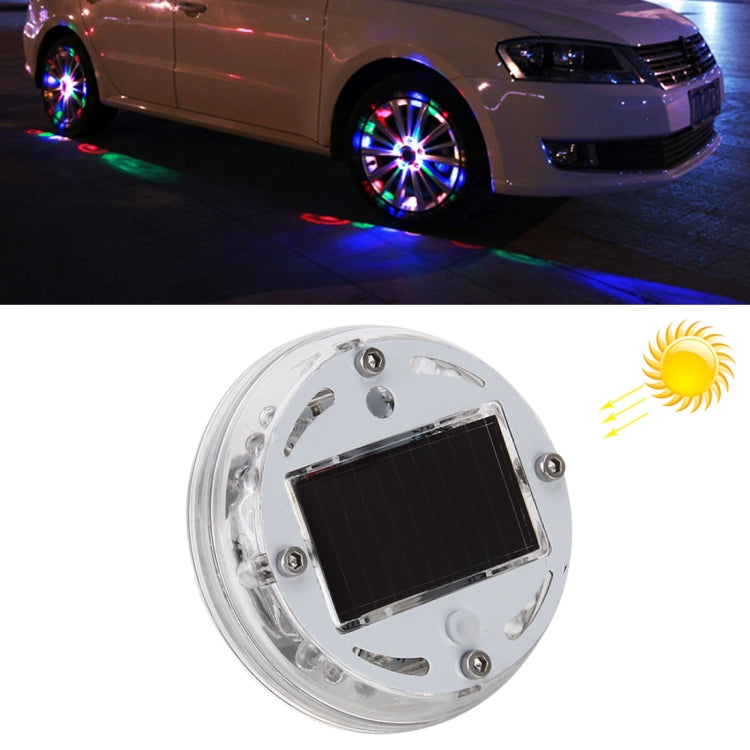 Solar Car LED Colorful Flash Wheel Waterproof lights, 1PC Wheel Light