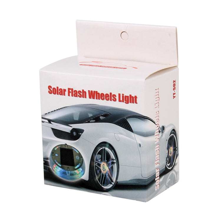 Solar Car LED Colorful Flash Wheel Waterproof lights, 1PC Wheel Light