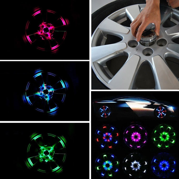 Solar Car LED Colorful Flash Wheel Waterproof lights, 1PC Wheel Light