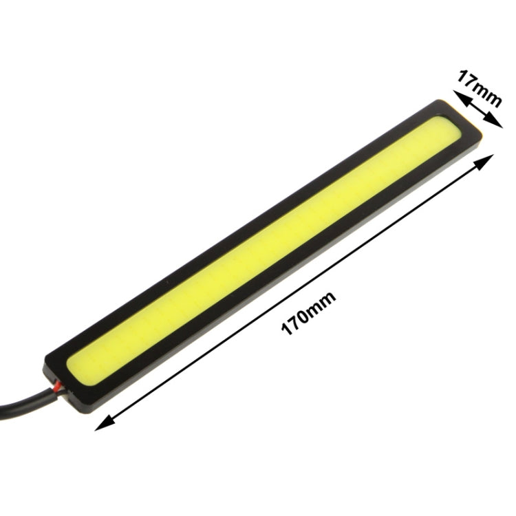 2 x 6W DIY White LED Daytime Running Light / DRL Lamp, Length: 17cm, Length: 17cm(Black)
