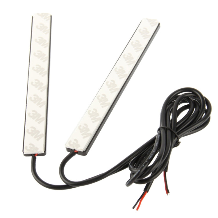 2 x 6W DIY White LED Daytime Running Light / DRL Lamp, Length: 17cm, Length: 17cm(Black)