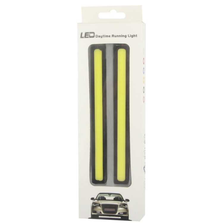 2 x 6W DIY White LED Daytime Running Light / DRL Lamp, Length: 17cm, Length: 17cm(Black)