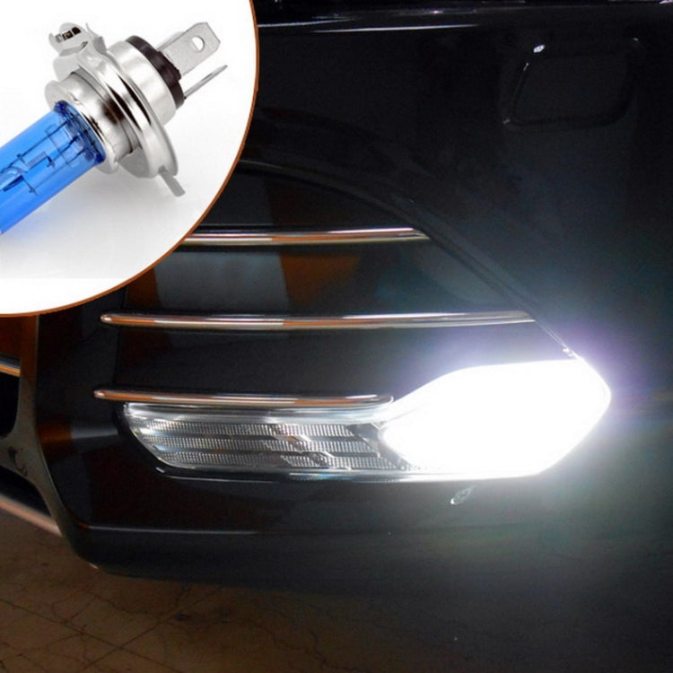 H4 Halogen Car Headlight, 2400 Lumens White Light, 12V / 100W 6000K, H4
