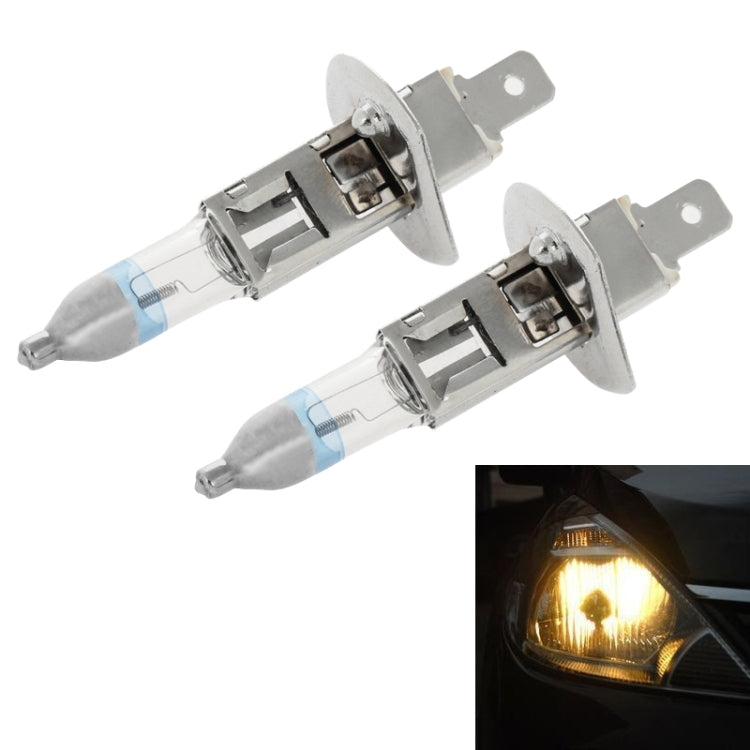 2 PCS H1 12V / 55W / 4300K / 1600lm Xenon Car Headlight Bulbs, Warm White, H1
