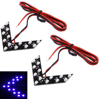 14 LED 3528 SMD Arrows Light for Car Side Mirror Turn Signal, Pairs, Universal Blue, Universal Yellow, Universal Red, 2 PCS, Universal Pink Light