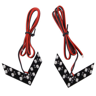 14 LED 3528 SMD Arrows Light for Car Side Mirror Turn Signal, Pairs, Universal Blue, Universal Yellow, Universal Red, 2 PCS, Universal Pink Light