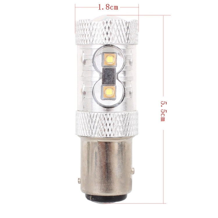 1157/BAY15D 50W 750LM 6500K White Light 10-3535-LEDs Car Brake Light  , Constant Current , DC12-24V, 1157 50W