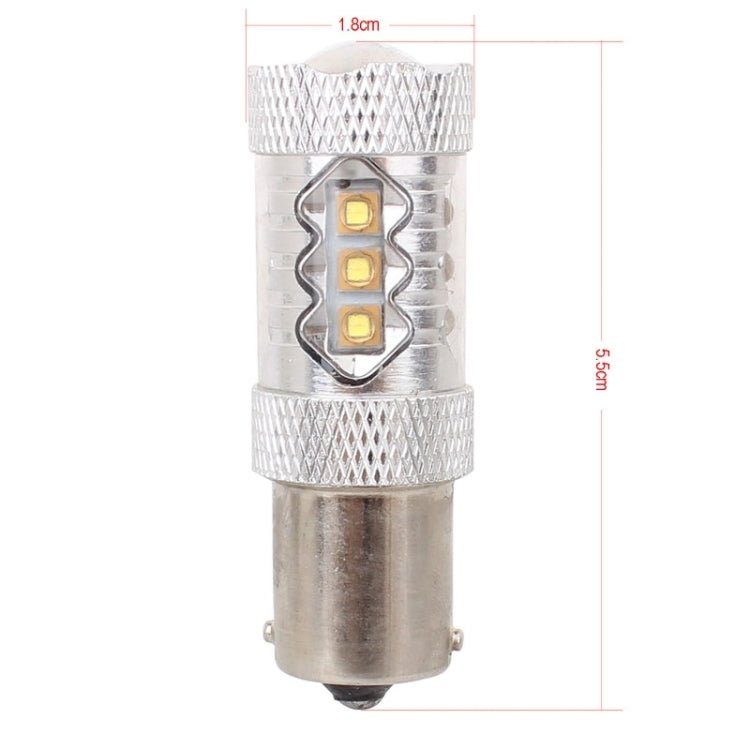 1156/BA15S 80W 800LM 6500K White Light 16-3535-LEDs Car Backup Light , Constant Current , DC12-24V, 1156  80W