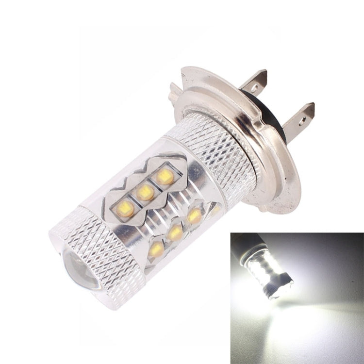 H7 80W 800LM 6500K White Light 16-3535-LEDs Car Foglight , Constant Current , DC12-24V, H7