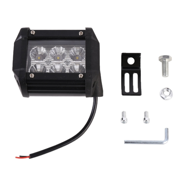 18W  6 LED White Light Floodlight Engineering Lamp / Waterproof IP67 SUVs Light, DC 10-30V, 6 LED Floodlight