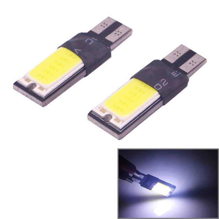 2 PCS T10 3W 160-180LM 2 LED Ice Blue COB LED Decode Car Clearance Lights Lamp, DC12V, 2 LED COB LEDs, COB LEDs