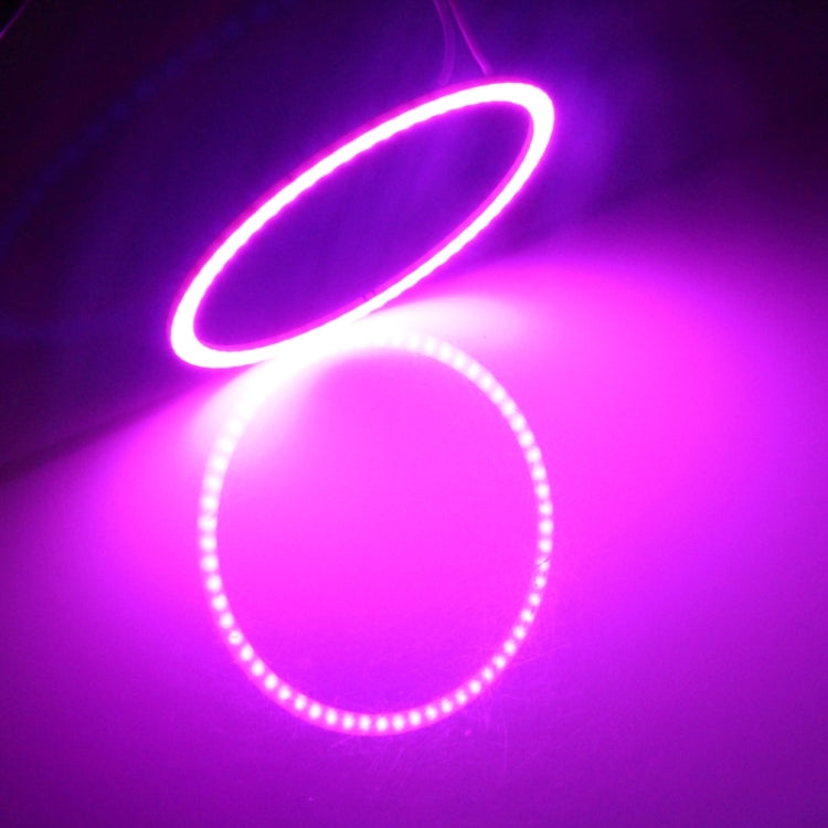 80mm 5W 180LM Angel Eyes Circles Car Headlight COB LED Lights for Vehicles, DC 12-24V, 80mm Pink Light, 80mm Green Light, 80mm Red Light