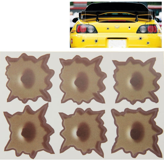 6 PCS Anti-scratch Bullet Hole Decoration Car 3M Sticker, Size: 4cm x 4cm