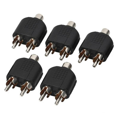 RCA Female to Dual Male Splitters (100 Pcs in One Package, the Price is for 100 Pcs), 2 RCA Male to 3.5mm (100 Pcs)