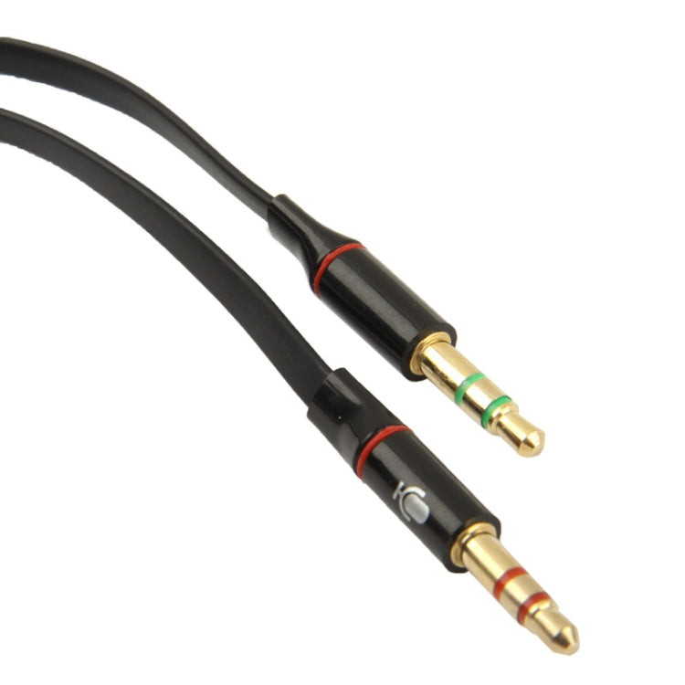 3.5mm jack Male to 3.5mm Female Audio Cable Adapter, Total Length: 13cm, Black