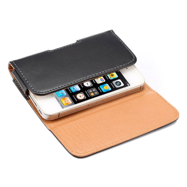 Crazy Horse Texture Vertical Flip Leather Case / Waist Bag with Back Splint for iPhone 4G