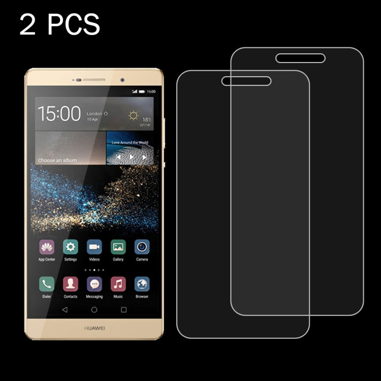 2 PCS for Huawei P8 0.26mm 9H Surface Hardness 2.5D Explosion-proof Tempered Glass Screen Film, 2pcs