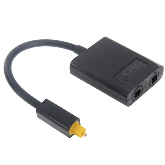 EMK Digital Toslink Optical Fiber Audio Splitter 1 to 2 Cable Adapter for DVD Player