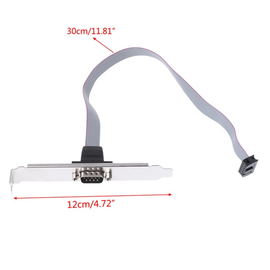 DB9 9pin Com Port host case Cable / RS232 port plate cable, Length: 36cm