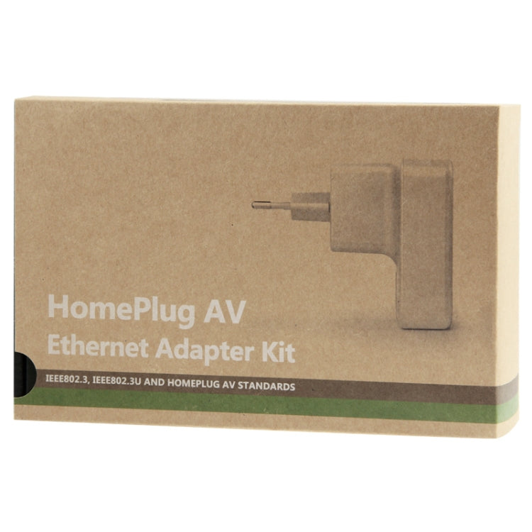 2 PCS 500Mbps Powerline Network Mini Homeplug AV Ethernet Bridge, 7HP150, EU Plug