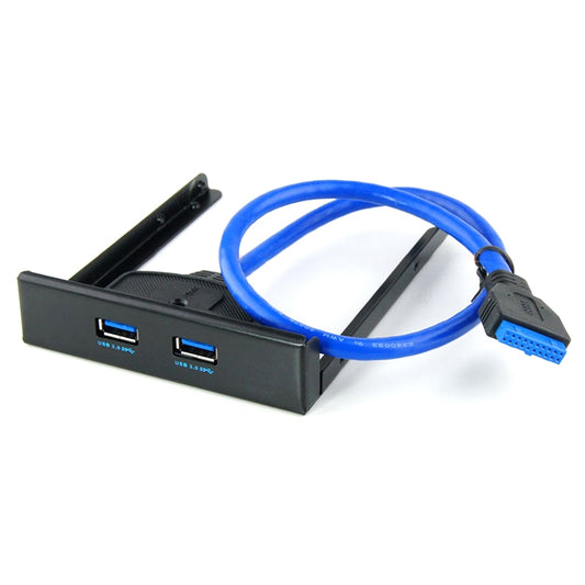 USB 3.0 Front Panel Floppy Disk Bay 20 Pin 2 Ports HUB Bracket Cable