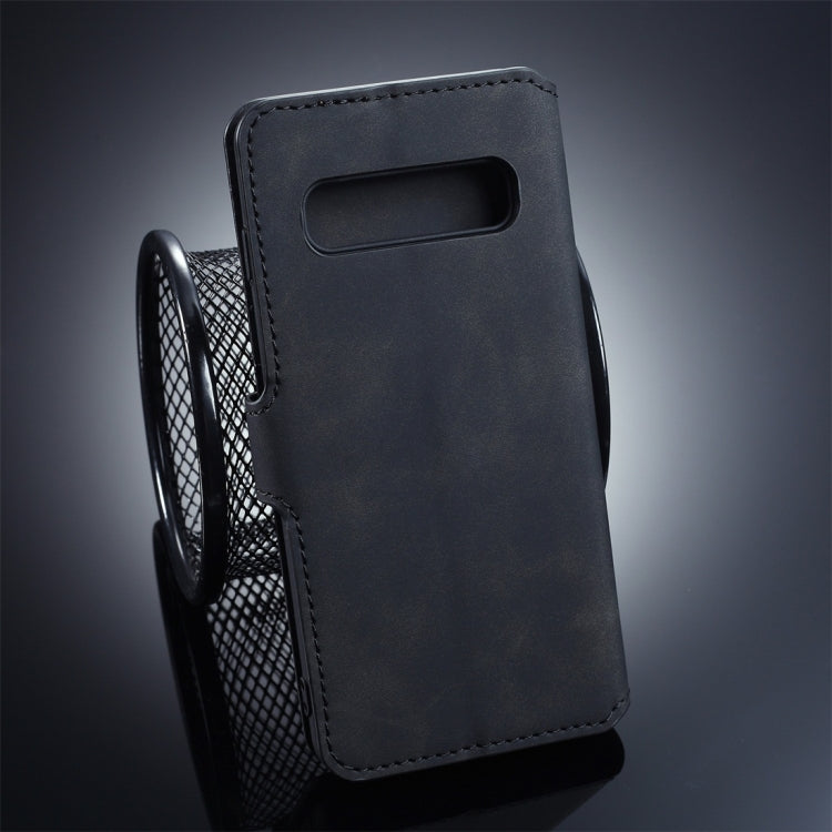 DG.MING Retro Oil Side Horizontal Flip Case for Galaxy S10 Plus, with Holder & Card Slots & Wallet, Galaxy S10 Plus