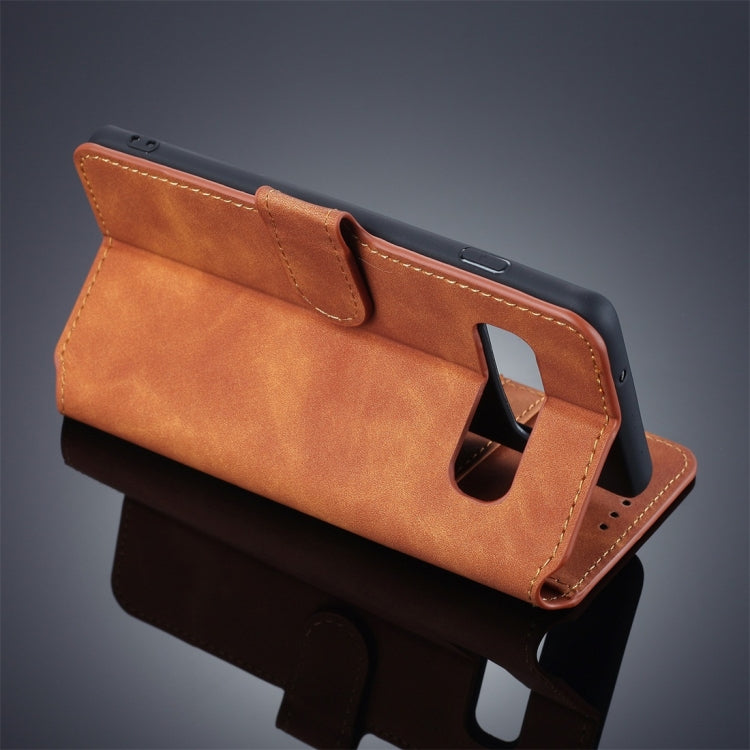 DG.MING Retro Oil Side Horizontal Flip Case for Galaxy S10 Plus, with Holder & Card Slots & Wallet, Galaxy S10 Plus
