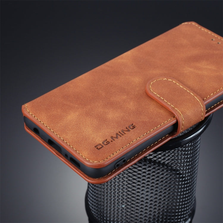 DG.MING Retro Oil Side Horizontal Flip Case for Galaxy S10 Plus, with Holder & Card Slots & Wallet, Galaxy S10 Plus