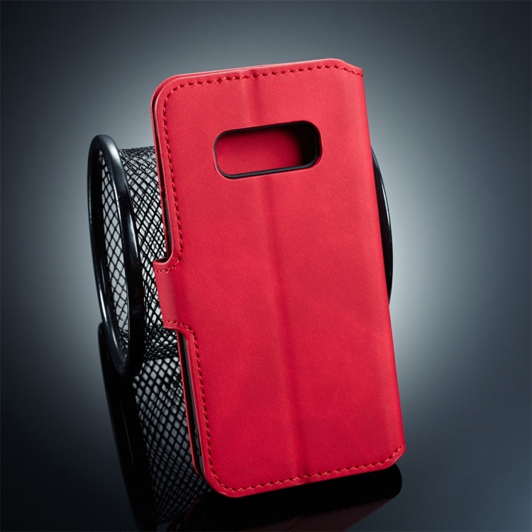 DG.MING Retro Oil Side Horizontal Flip Case for Galaxy S10 E, with Holder & Card Slots & Wallet, Galaxy S10 E
