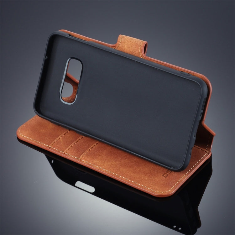 DG.MING Retro Oil Side Horizontal Flip Case for Galaxy S10 E, with Holder & Card Slots & Wallet, Galaxy S10 E