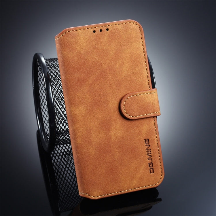DG.MING Retro Oil Side Horizontal Flip Case for Galaxy S10 E, with Holder & Card Slots & Wallet, Galaxy S10 E