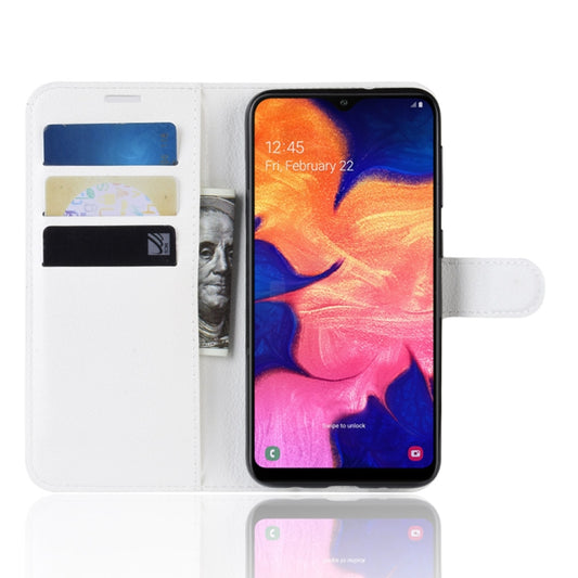 Litchi Texture Horizontal Flip Leather Case for Galaxy A10, with Wallet & Holder & Card Slots