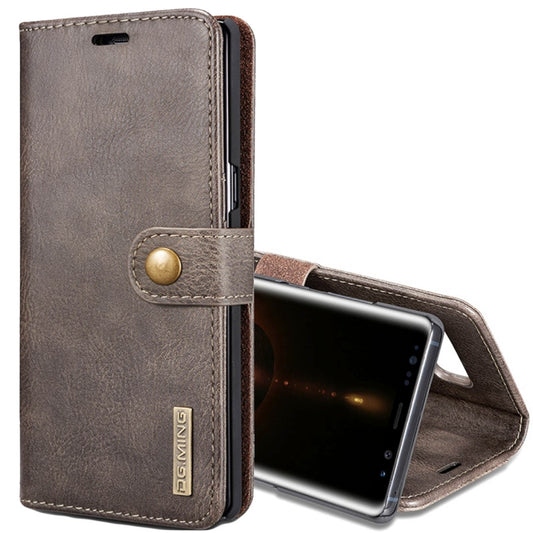 DG.MING for Galaxy Note 8 Crazy Horse Texture Horizontal Flip Detachable Magnetic Protective Case with Holder & Card Slots & Wallet