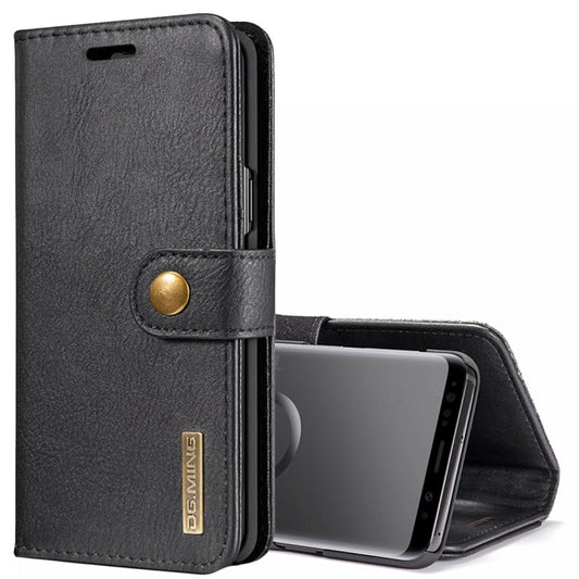 DG.MING for Galaxy S9 Crazy Horse Texture Horizontal Flip Detachable Magnetic Protective Case with Holder & Card Slots & Wallet