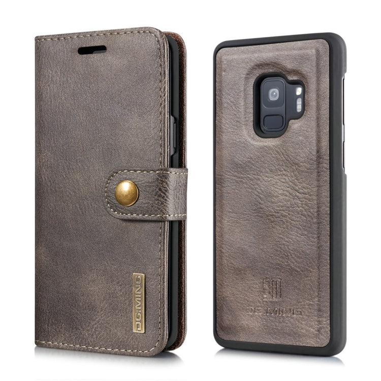 DG.MING for Galaxy S9 Crazy Horse Texture Horizontal Flip Detachable Magnetic Protective Case with Holder & Card Slots & Wallet, Galaxy S9